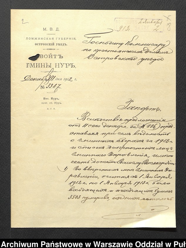 image.from.unit.number "Sprawozdania roczne ze spraw chłopskich na 1912 rok"