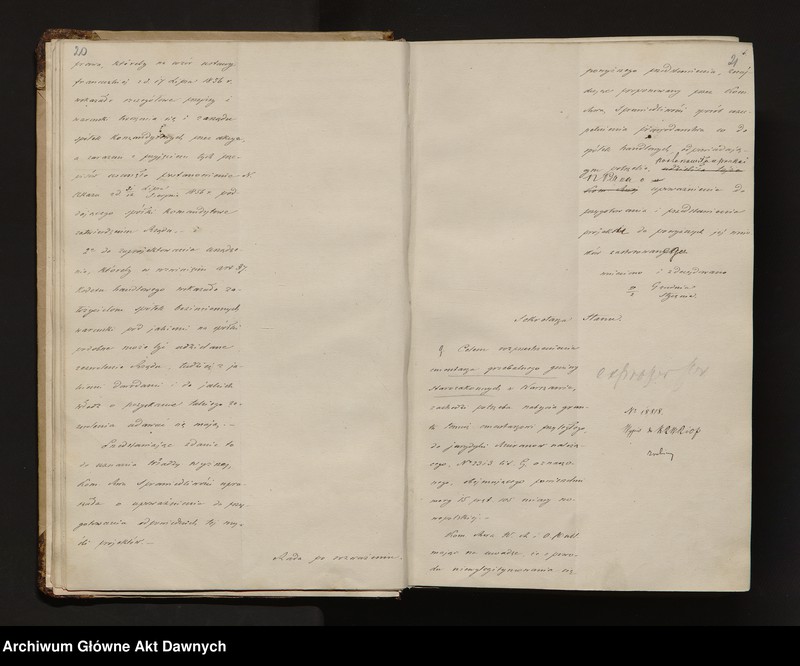 image.from.unit.number "[Protokoły posiedzeń Rady Administracyjnej Królestwa Polskiego, nr 1 - 20]."