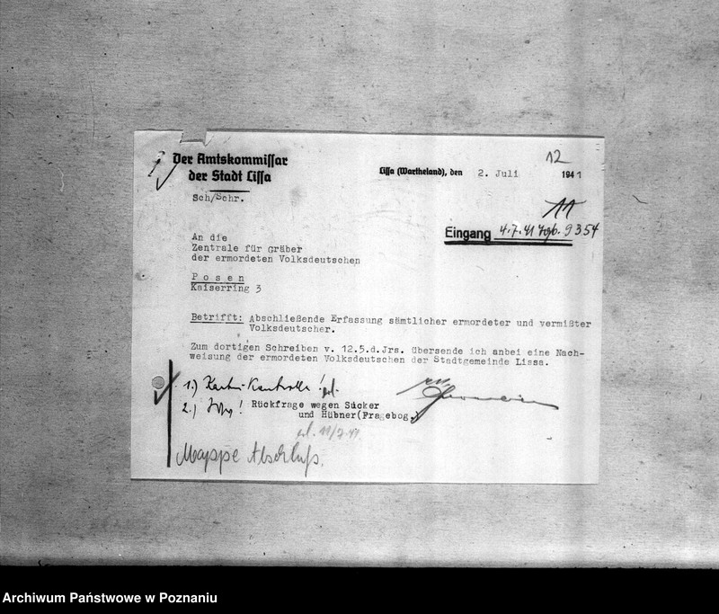 Obraz 16 z jednostki "Amtsbezirk Wilhelmsort Kreis Bromberg (Bydgoszcz). Wykazy miejscowych Niemców, którzy zginęli w 1939 roku"