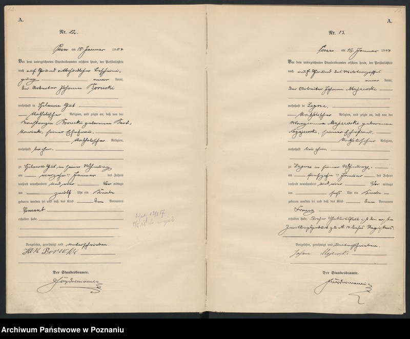 Obraz 9 z jednostki "Księga miejscowa urodzeń"