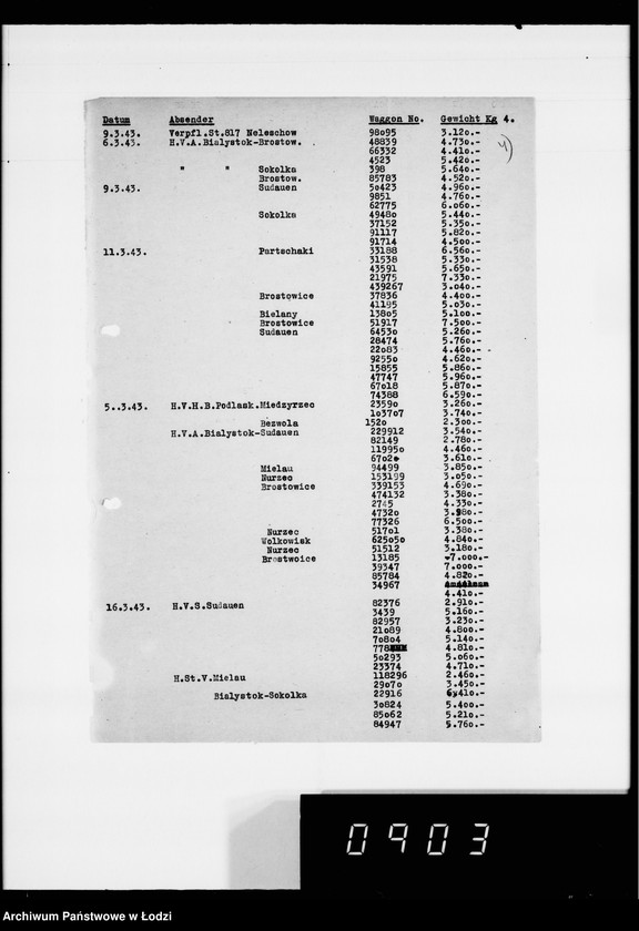 Obraz 8 z jednostki "Strohschuhe. Rechnungen, Frachtberichte, Waggon-Eingang"