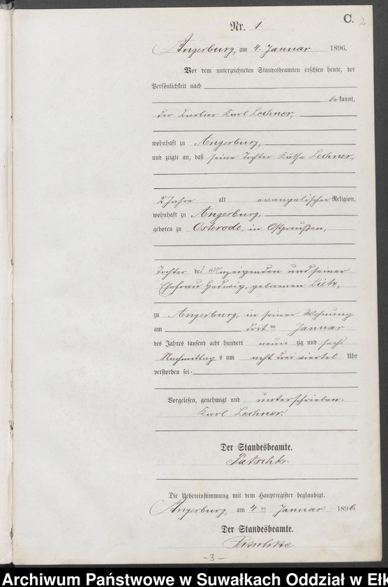 image.from.unit.number "Sterbe-Neben-Register des Preussischen Standes-Amtes Angerburg Kreis Angerburg"