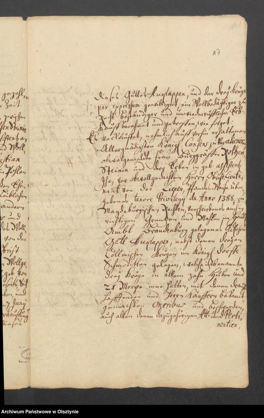 image.from.unit.number "Auklappen und die 3 Krüge in Kgl. Dorfe Schmoditten, H. [Haupt] A. [Amt] Brandenburg [Pokarmin]. Acta, den Verkauf durch die verw. [verwitwe] Anna Maria Rothenstein an ihren Schwigersohn Fab. [Fabian] Sebast. [Sebastjan] Gorzuchowski"