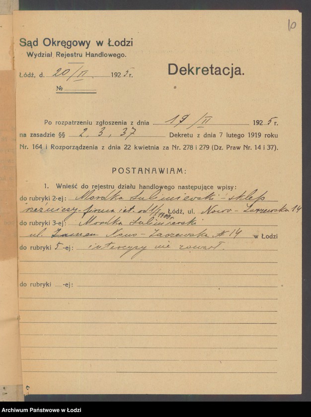 Obraz 12 z jednostki "Mordka Sulimierski- sklep rzeźniczy"