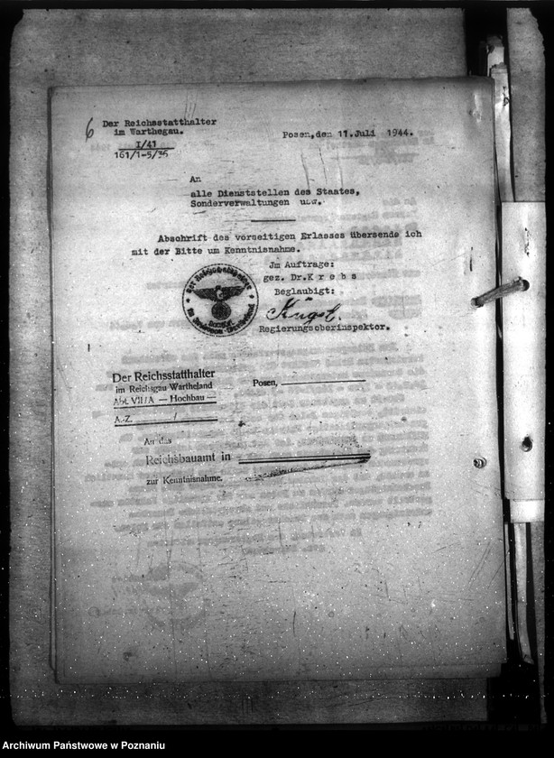 Obraz 11 z jednostki "Verwaltungsangelegenheiten der Abteilung VII A."