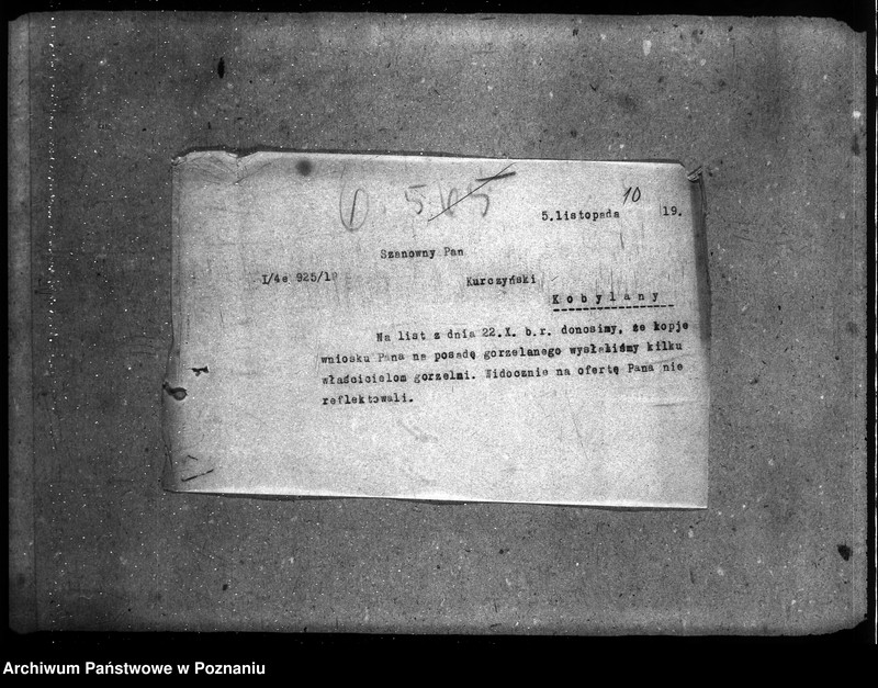 Obraz 14 z jednostki "Naczelna Rada Ludowa w Poznaniu wnioski na posadę do gorzelni"