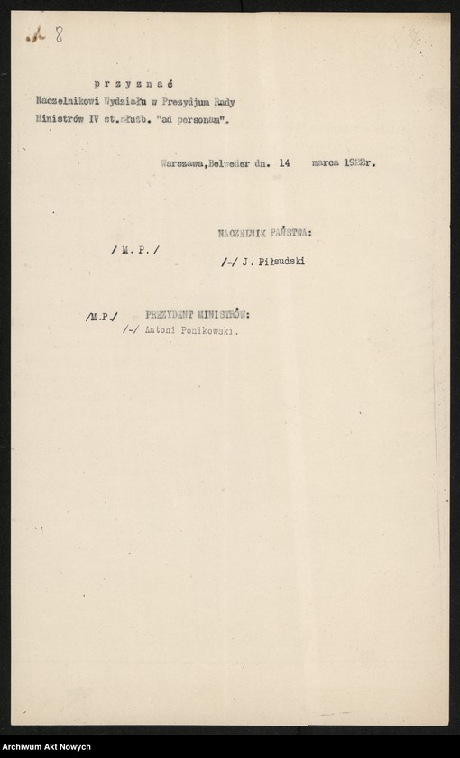 image.from.unit.number "Nominacje i dymisje w Biurze Prezydium Rady Ministrów"