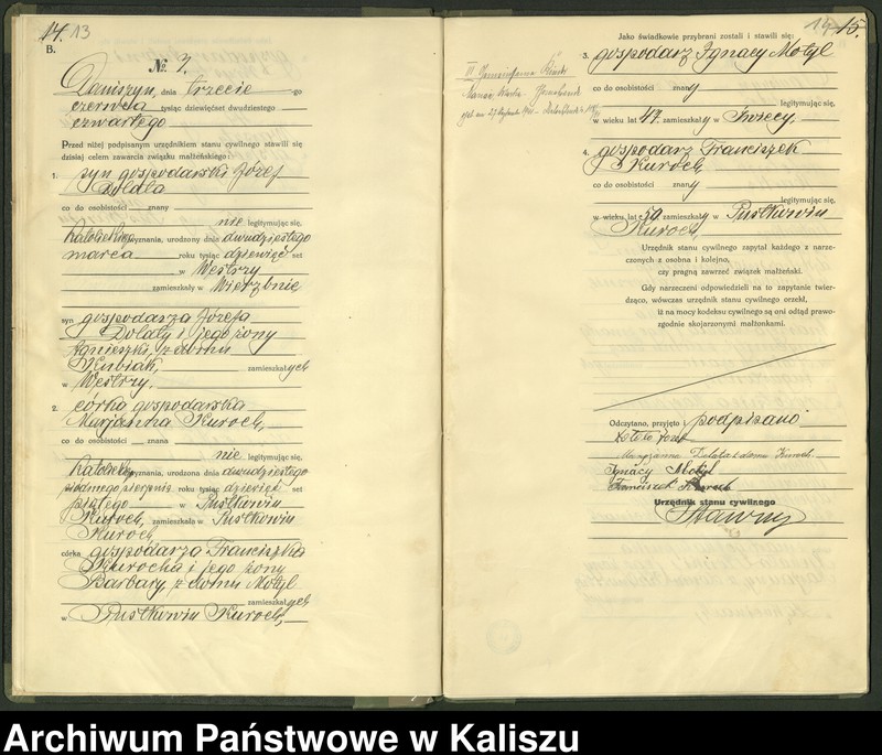 Obraz 10 z jednostki "[Księga małżeństw]"