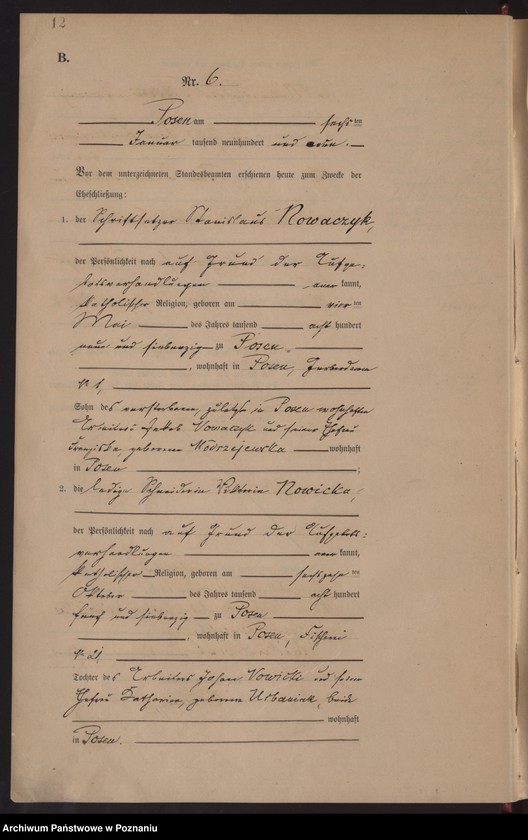 Obraz 14 z jednostki "Księga miejscowa małżeństw tom I [Rejestr główny małżeństw]"