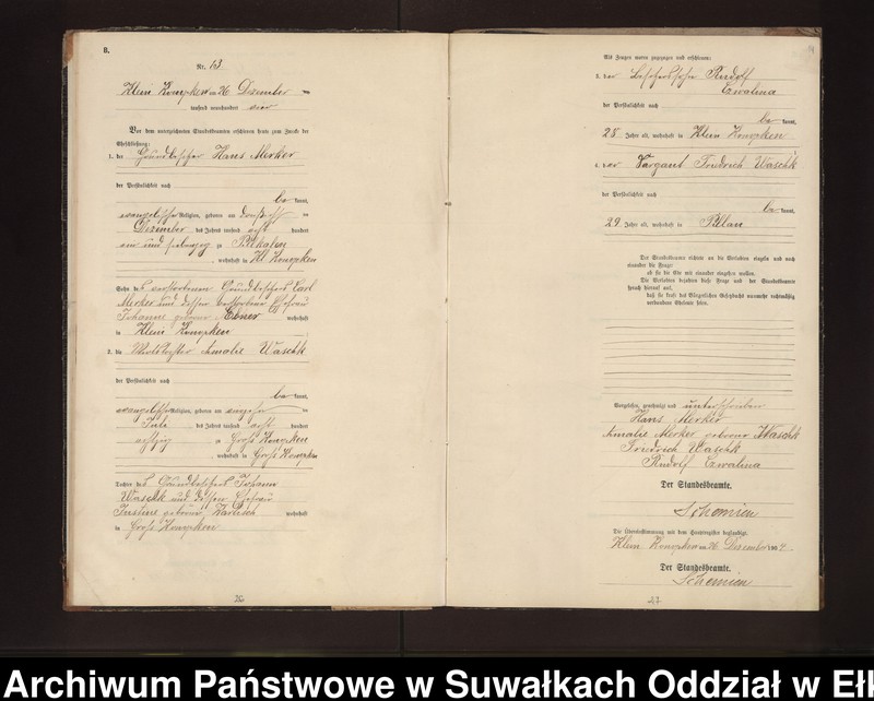 image.from.unit.number "Heiraths-Neben-Register des Preussischen Standes-Amtes Gross Konopken Kreis Loetzen"