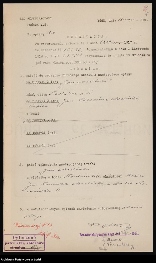 Obraz 7 z jednostki "Jan Maciński- fabryka asfaltu i przetworów ze smoły kamiennej oraz przedsiębiorstwo robót asfaltowych, dekarskich, betonowych i blacharskich"