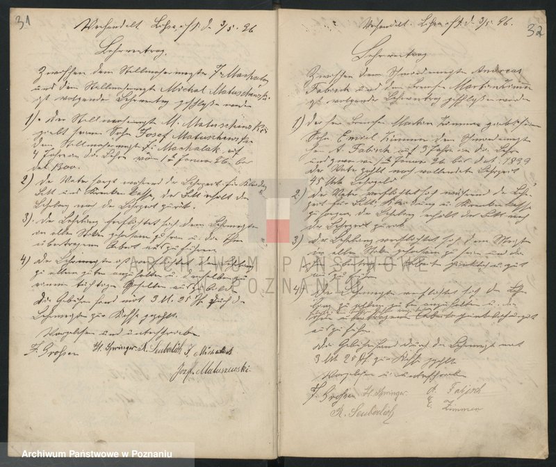 image.from.unit.number "Geschäftsbuch der Schmiede und Stellmacher Innung. [Protokolarz cechu - wpisy uczniów, zebrania kwartalne, itd.]"