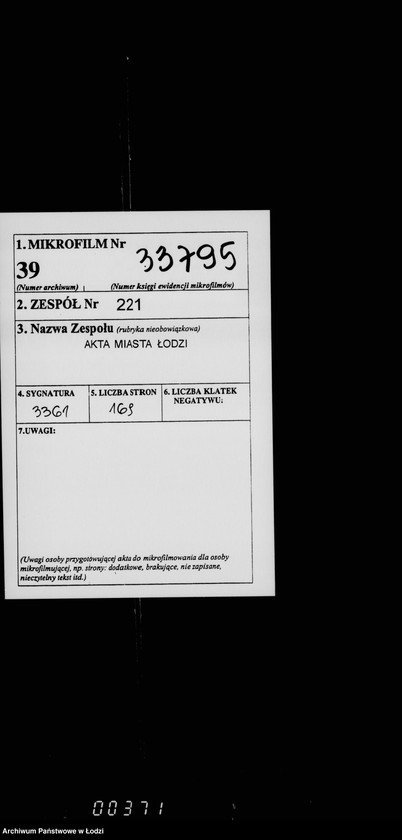 Obraz 2 z jednostki "O melkich počinkach zdanija Lodzinskago Magistrata"