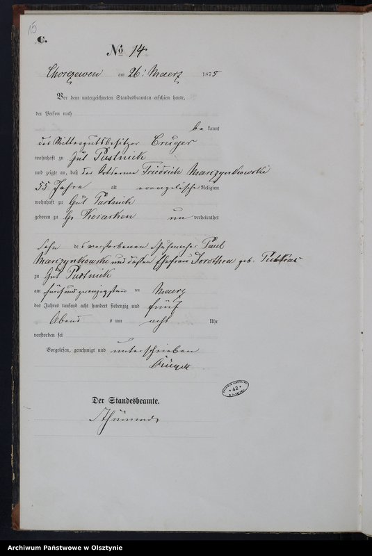 image.from.unit.number "Haupt-Sterbe-Register Nr 1 - 53"