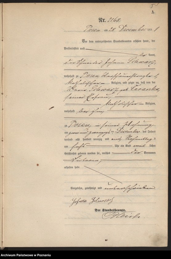 Obraz 8 z jednostki "Księga urodzeń t. VI"