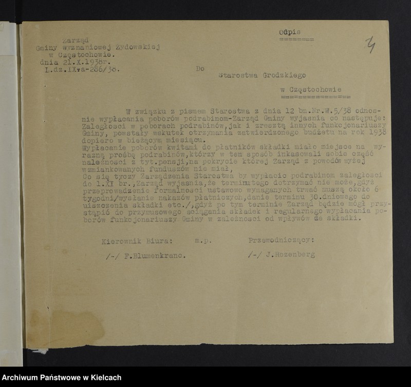 image.from.unit.number "[Sprawy gmin wyznaniowych żydowskich powiat Częstochowa]"