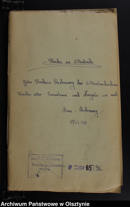 image.from.unit.number "Jahr Kirchen Rechnung der Silberbachschen Kirchen aller Einnahme und Ausgabe wie auch Bau-Rechnung"