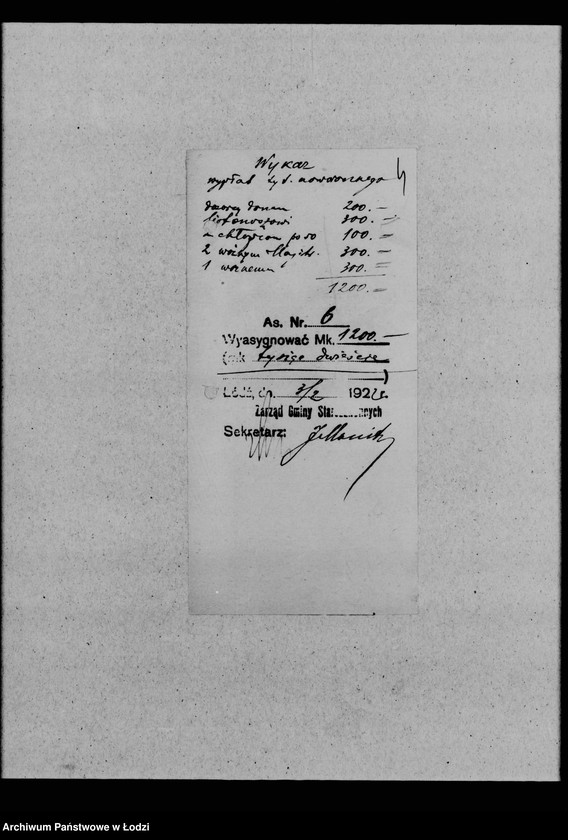 Obraz 8 z jednostki "Listy płacy, asygnaty"