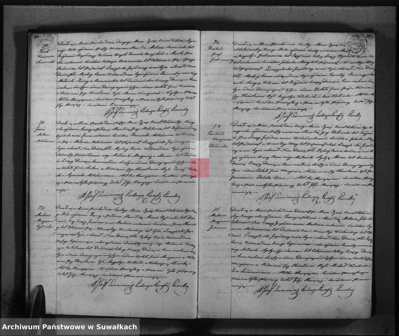 image.from.unit.number "Księga duplikat urodzonych, zaślubionych i umarłych w parafii katolickiej Puńsk na rok 1848"