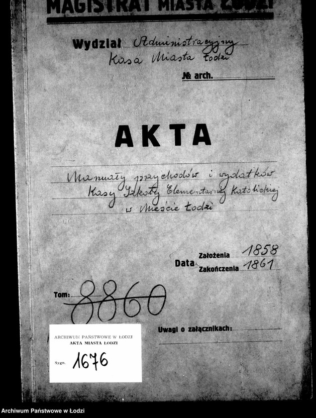 Obraz 4 z jednostki "Manuały przychodów i wydatków kasy szkoły elementarnej katolickiej w mieście Łodzi"