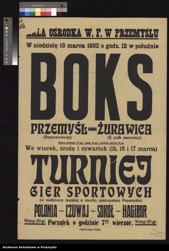 Obraz 4 z kolekcji "Sport w dwudziestoleciu międzywojennym na przemyskich afiszach111"