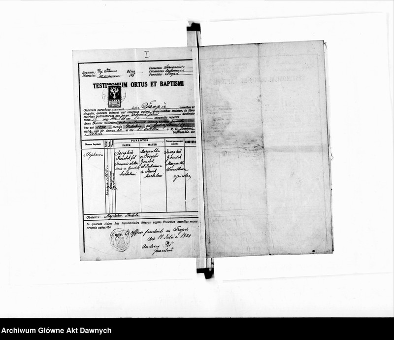 image.from.unit.number "Parafia: Bednarówka. Dekanat: Stanisławów. Księga metrykalna urodzeń dla całej parafii: Bednarówka, Bredheim, Glinki, Kubajówka, Majdan Średni, Łomadzyn, Siedliska."