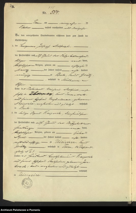 Obraz 4 z jednostki "Księga miejscowa małżeństw tom III [Rejestr główny małżeństw]"