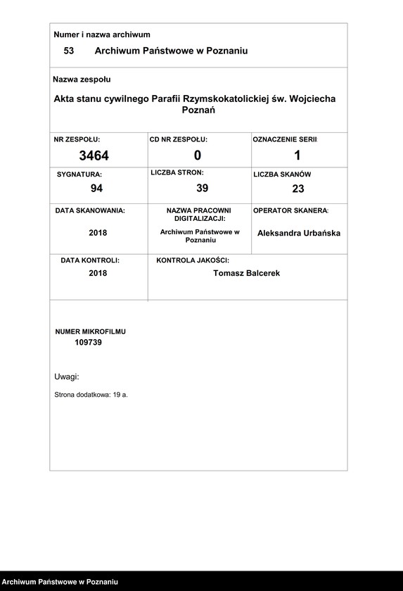 Obraz 1 z jednostki "Księga urodzin"