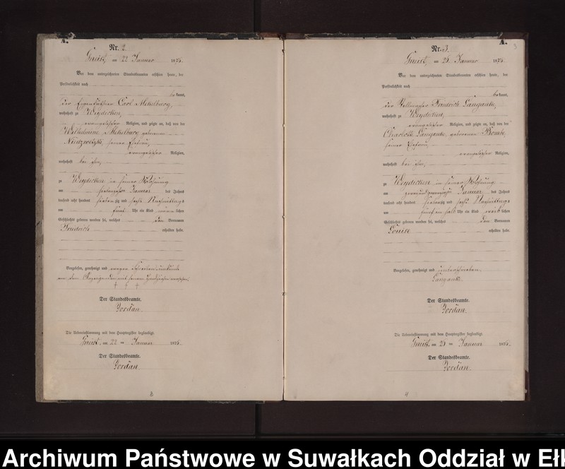 image.from.unit.number "Geburts-Neben-Register des Preussischen Standes-Amtes Gneist Kreis Loetzen"