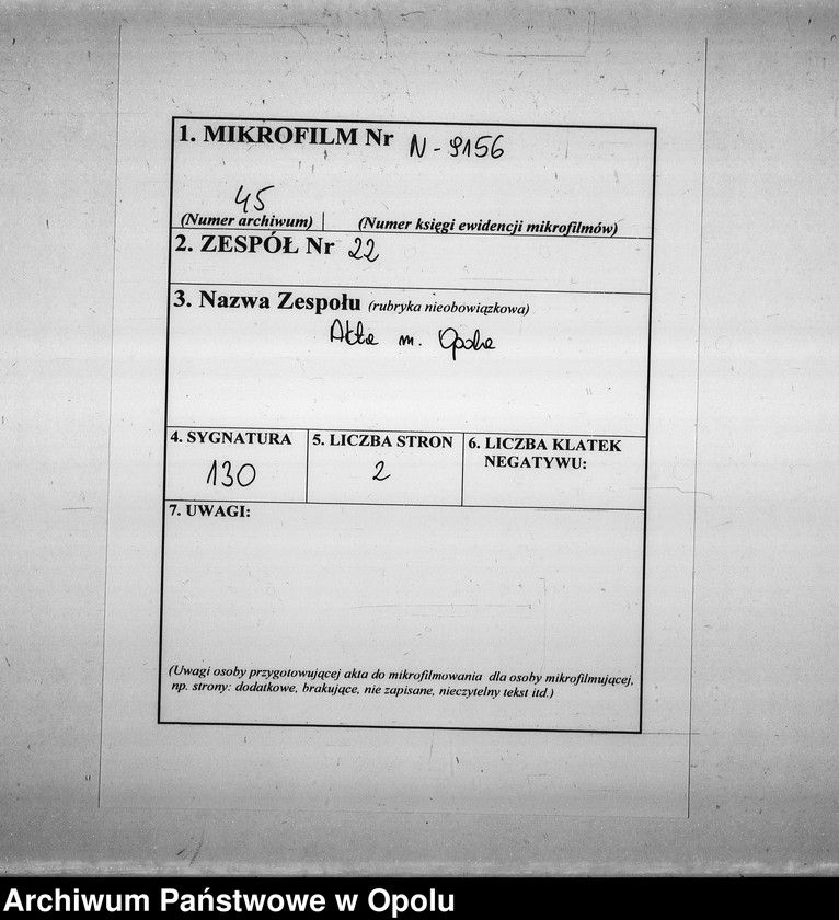 Obraz 1 z jednostki "Zarząd Majątków w Opolu wzywa Bartka Barteczka do wpłacenia w ciągu 8 dni 40 talarów zapisanych na rzecz Jakuba Barteczka."