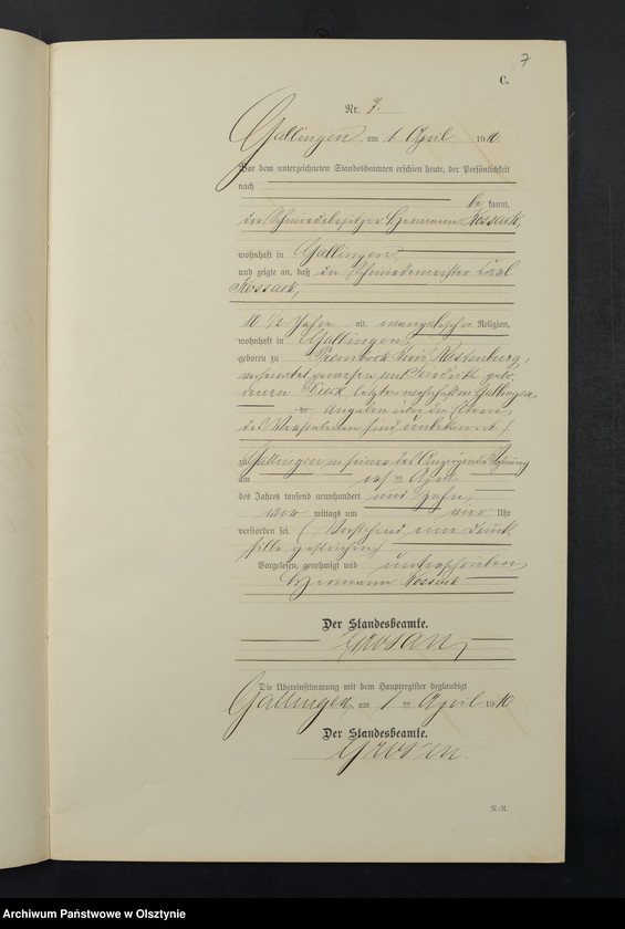 image.from.unit.number "Sterbe-Neben-Register Nr 1 - 27"
