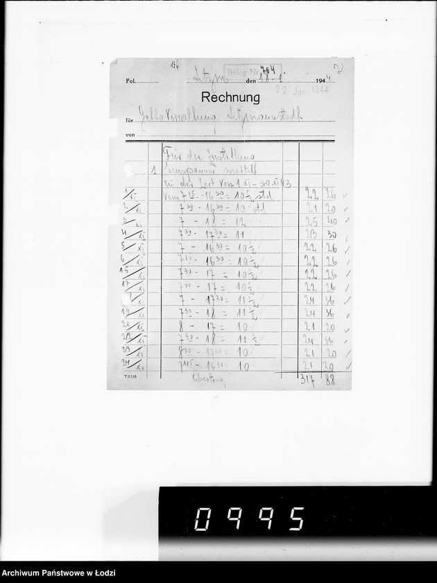 Obraz 6 z jednostki "Theodor Oelke [rachunki za dostawy towarów dla Getta]"