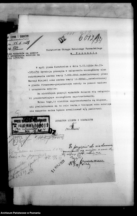 Obraz 4 z jednostki "Państwowe Liceum i Gimnazjum Koedukacyjne imienia Tadeusza Kościuszki - Turek [sprawozdanie z egzaminu dojrzałości]"