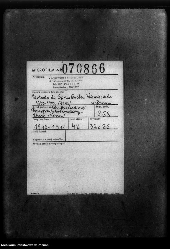 Obraz 2 z jednostki "Schriftwechsel mit Pansegrau (stróż cmentarny) - Thorn (Toruń)"