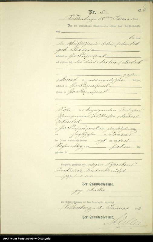 image.from.unit.number "Sterbe-Neben-Register Nr 1 - 161"