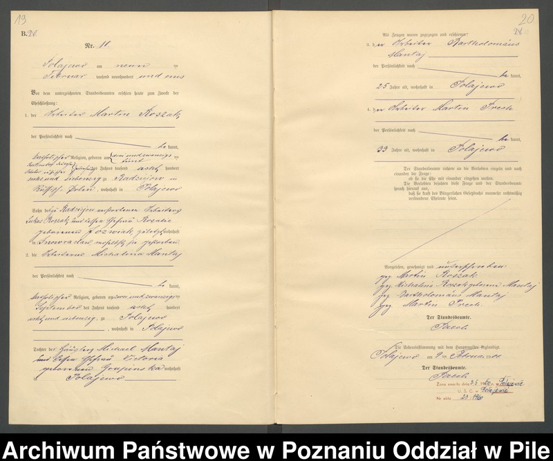 Obraz 13 z jednostki "Księga małżeństw"