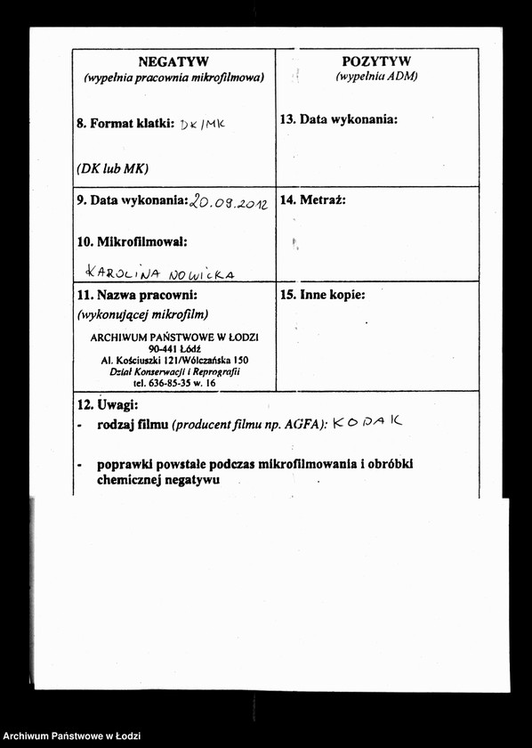 Obraz 3 z jednostki "Rachunek kasy ekonomicznej m. Łodzi za rok 1854"