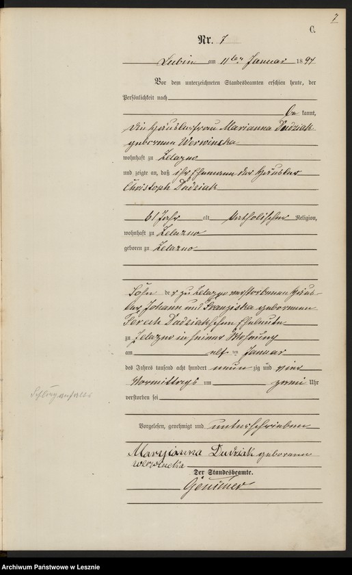 Obraz 10 z jednostki "[Księga zgonów]"