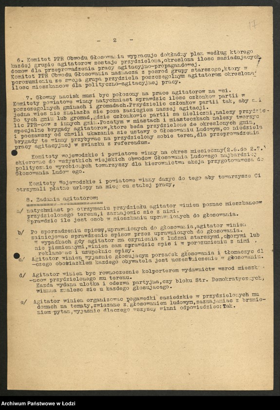 Obraz 18 z jednostki "Instrukcje, okólniki i szyfrogramy Komitetu Centralnego"