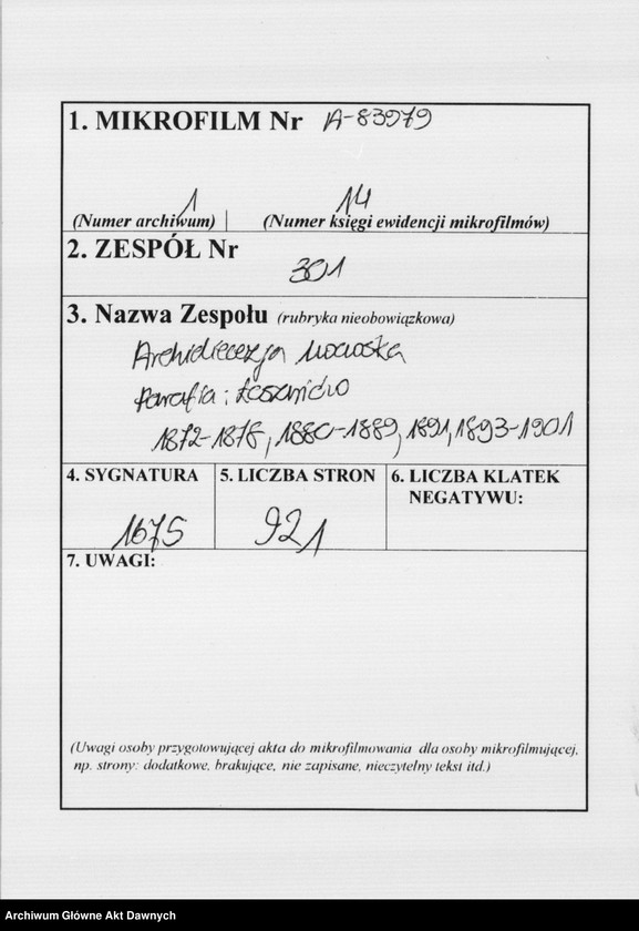 image.from.unit.number "Parafia: Łoszniów. Dekanat: Trembowla. Księga metrykalna urodzeń, ślubów i zgonów dla wsi: Łoszniów, Ostalce i Suszczyn."