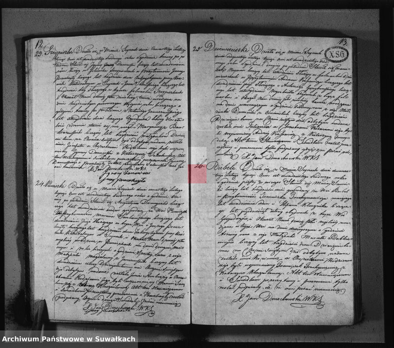 image.from.unit.number "Akta urodzonych, zaślubionych i umarłych parafij seyneńskiey z roku 1827."
