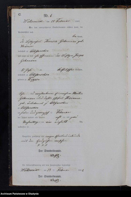 image.from.unit.number "Sterbe-Neben-Register Nr 1 - 46"