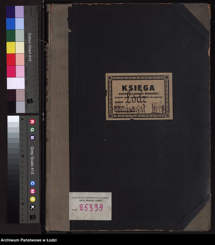 Obraz 2 z jednostki "Księga kontroli ruchu ludności (rejestr osób przybywających do gminy) Łódź, komisariat III, ks. VIII, nr 15533-17398"
