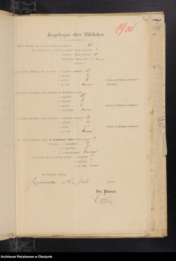 image.from.unit.number "Mischehen-Listen aus der Diözese /auch Anweisungen, Berichten und  andere Schreiben/"