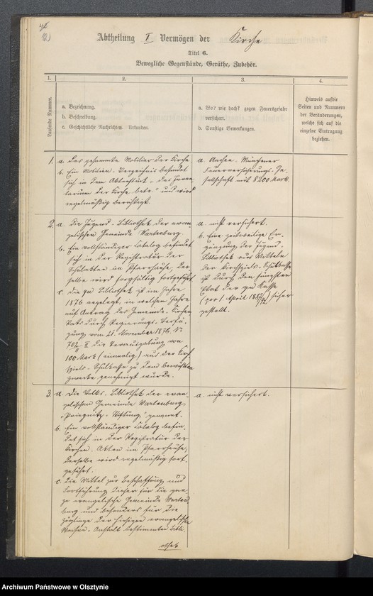 image.from.unit.number "Lagerbuch der evangelischen Kirchengemeinde Wartenburg"