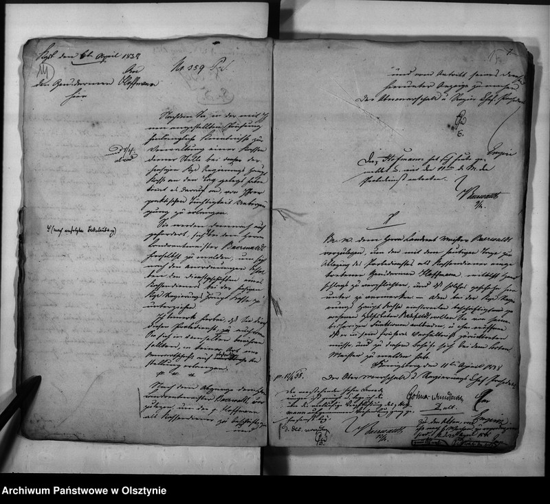 image.from.unit.number "Anstellung des Gensdarm Hoffmann [Johann Friedrich] als Regierungs-Haupt Kassesdiener"