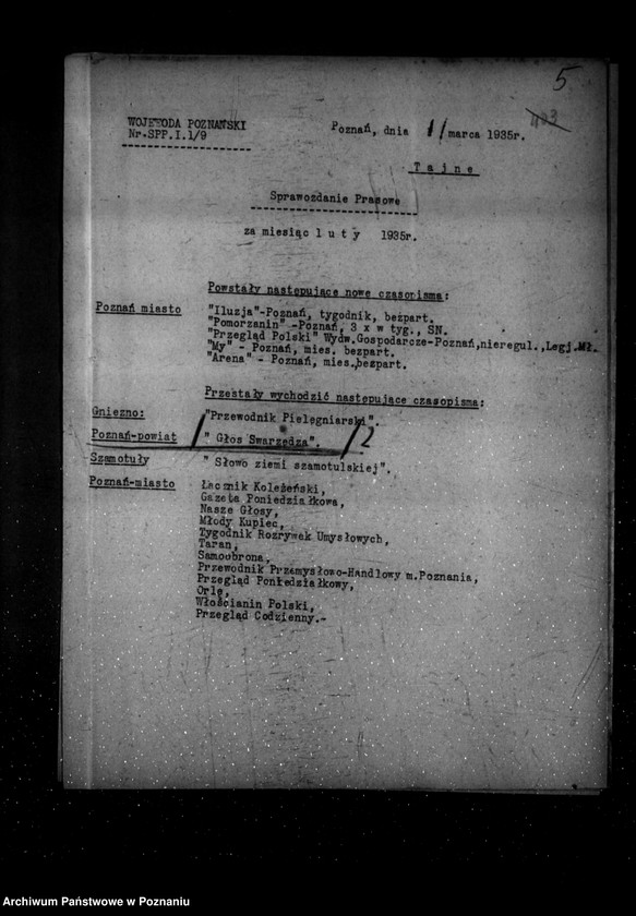 Obraz 9 z jednostki "Sprawozdania prasowe za czas od stycznia do grudnia 1935 r."