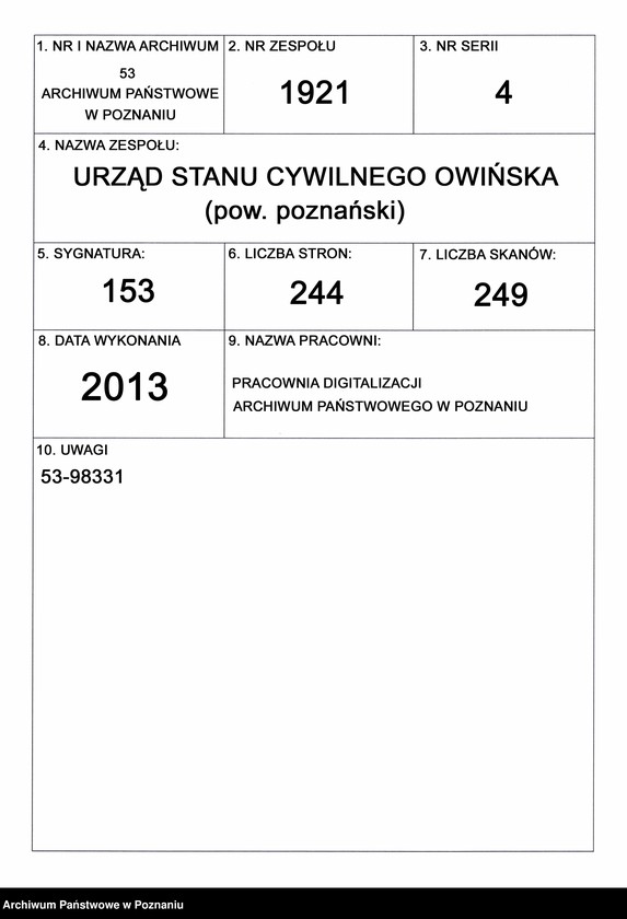 Obraz 1 z jednostki "Sterbe-Haupt-Register"