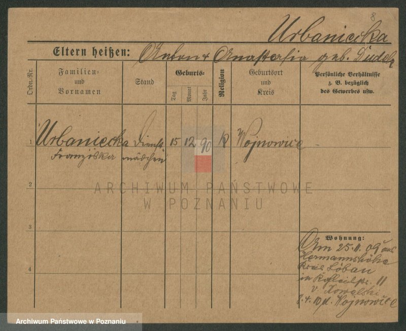 Obraz 19 z jednostki "Urbaniec - Urbański (żonaci i wdowy)"