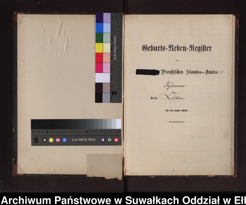 image.from.unit.number "Geburts-Neben-Register des Preussischen Standes-Amtes Rydzewen Kreis Loetzen"